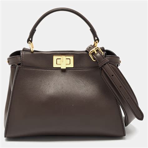 fendi peekaboo mini calf leather|fendi peekaboo.